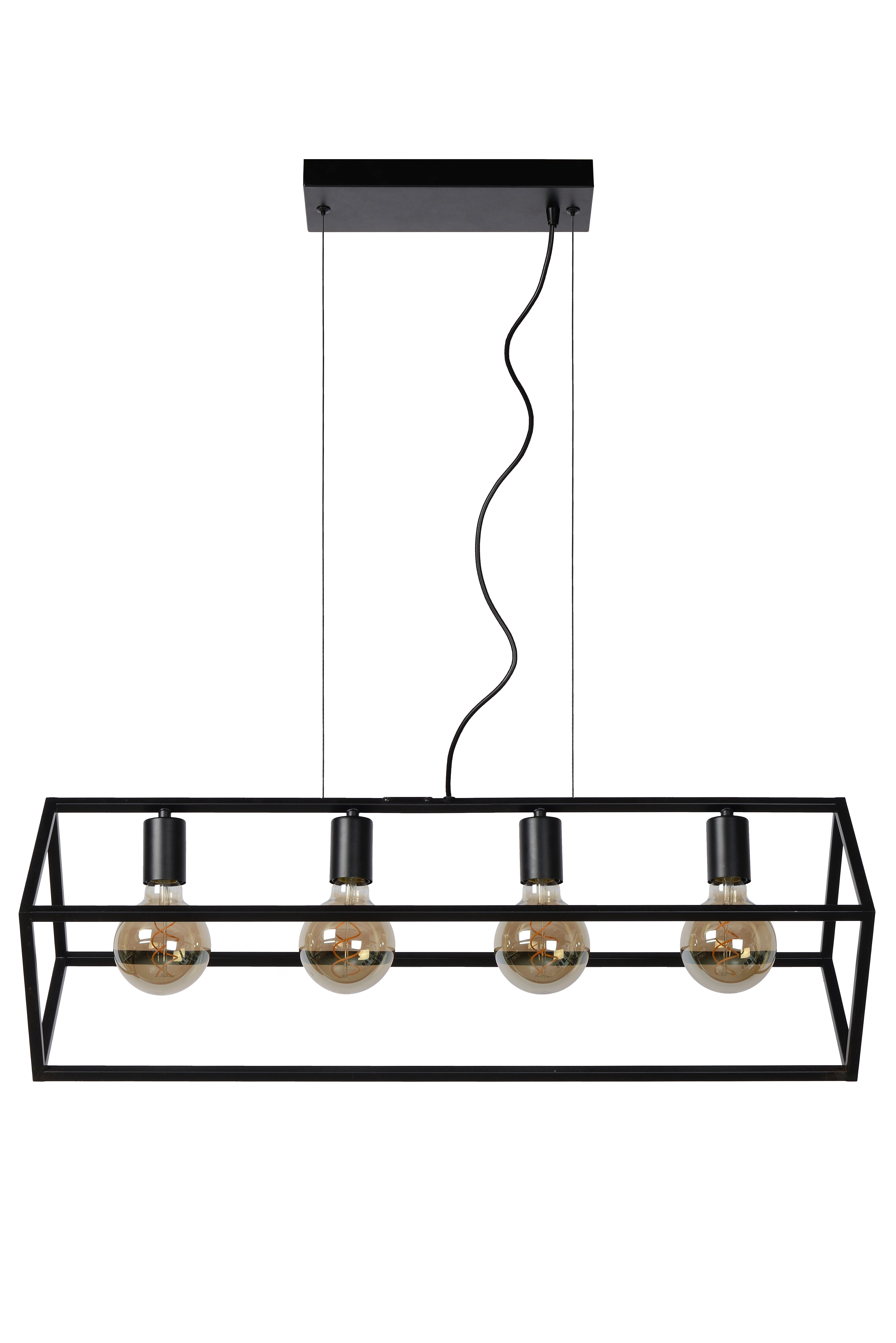 Lucide FABIAN Pendant light 4xE27 Black